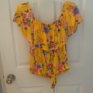 Floral off the shoulder top